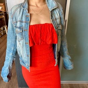 Hinge jacket and FLYNN SKYE dress